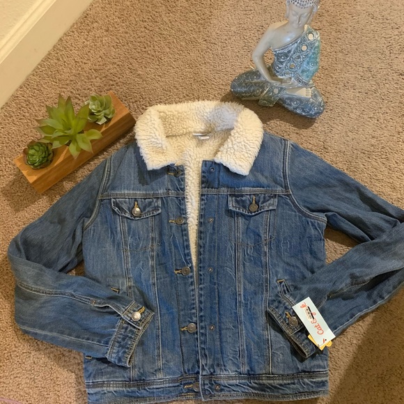Cat & Jack Jackets & Blazers - Cat & Jack Jacket Sherpa Jeans Girls XL (14/16) A3